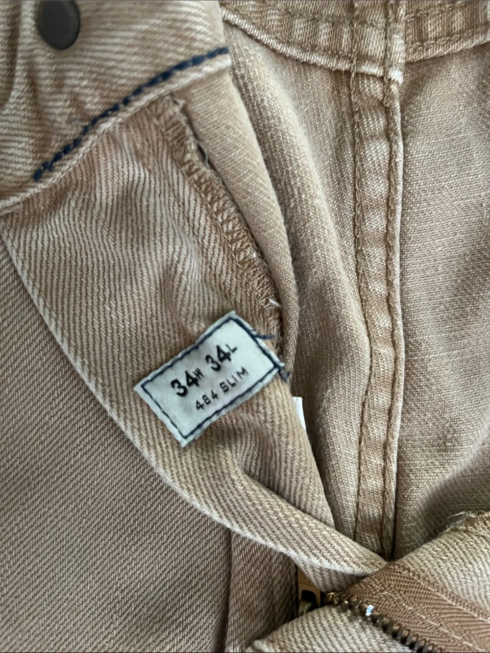 J. Crew Slim Straight Jeans in Tan